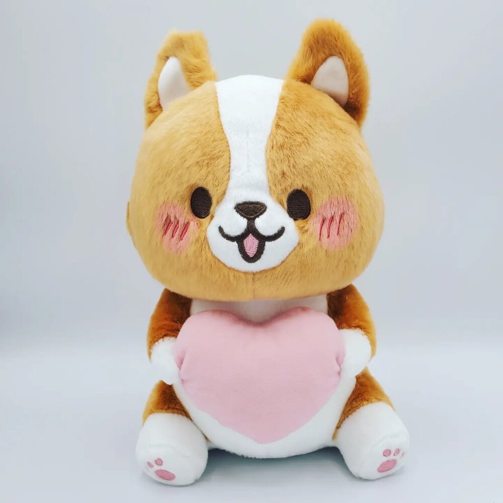 Marumaru Corgi Heart Plush